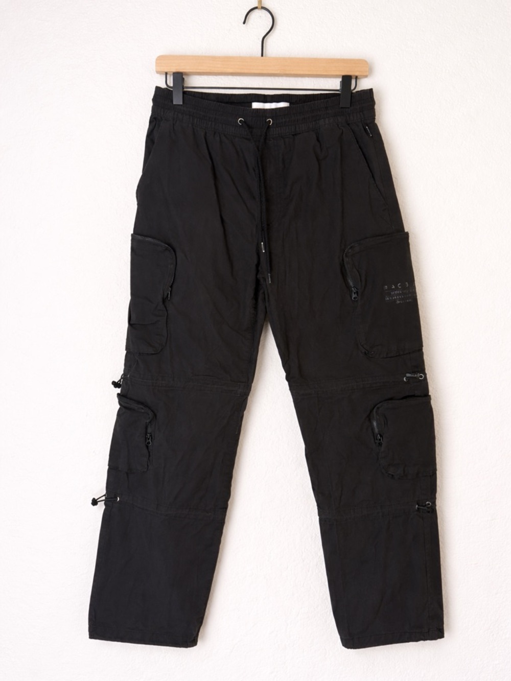 PacSun Black Cargo Pants Utility Techwear Multi Pocket Jogger Size S